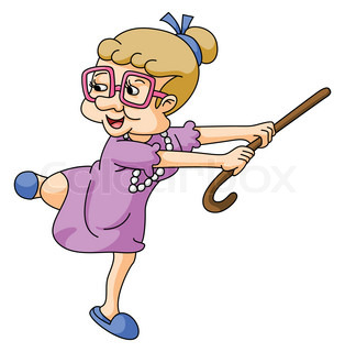 314x320 Grandma Dancing Clipart