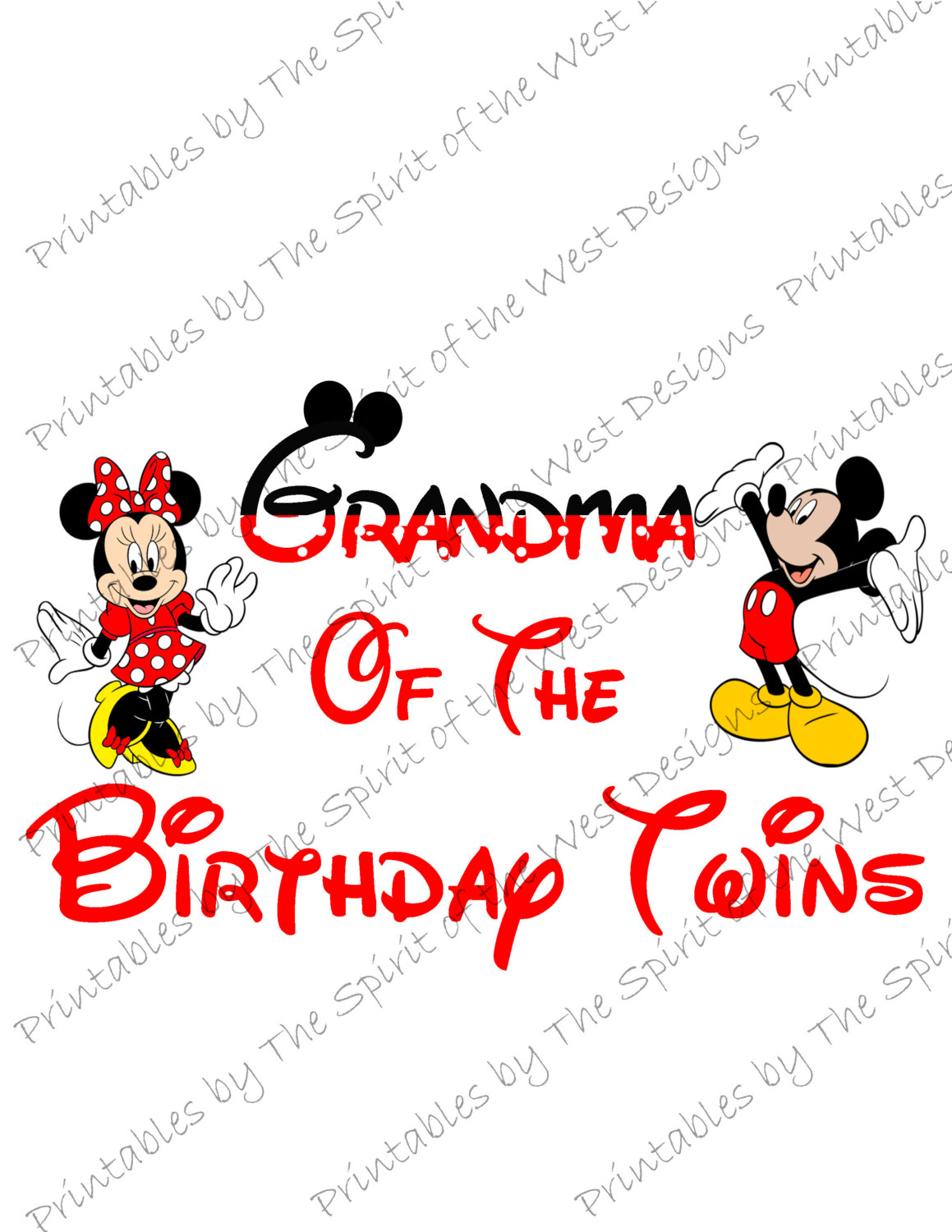 1159x1500 Grandma Of The Birthday Twins Minnie And Mickey Mouse Iron