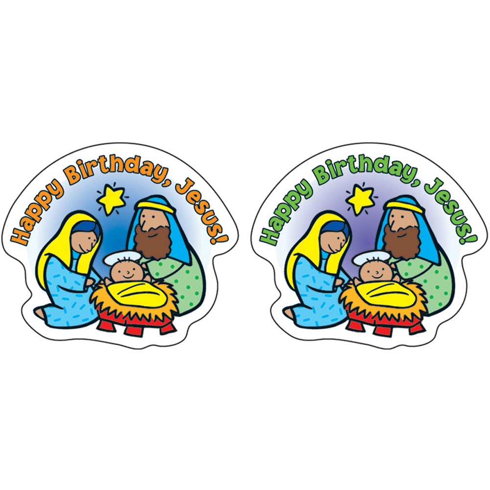 1000x1000 Happy Birthday, Jesus! Shape Stickers