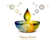 220x165 Free Diwali Clipart Burning Watercolor Diya On Happy Diwali