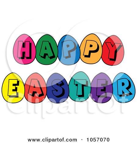 450x470 Royalty Free Vector Clip Art Illustration Of A Happy Easter