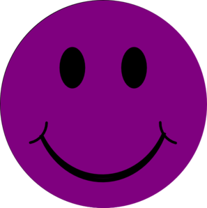 297x298 Dark Purple Happy Clip Art