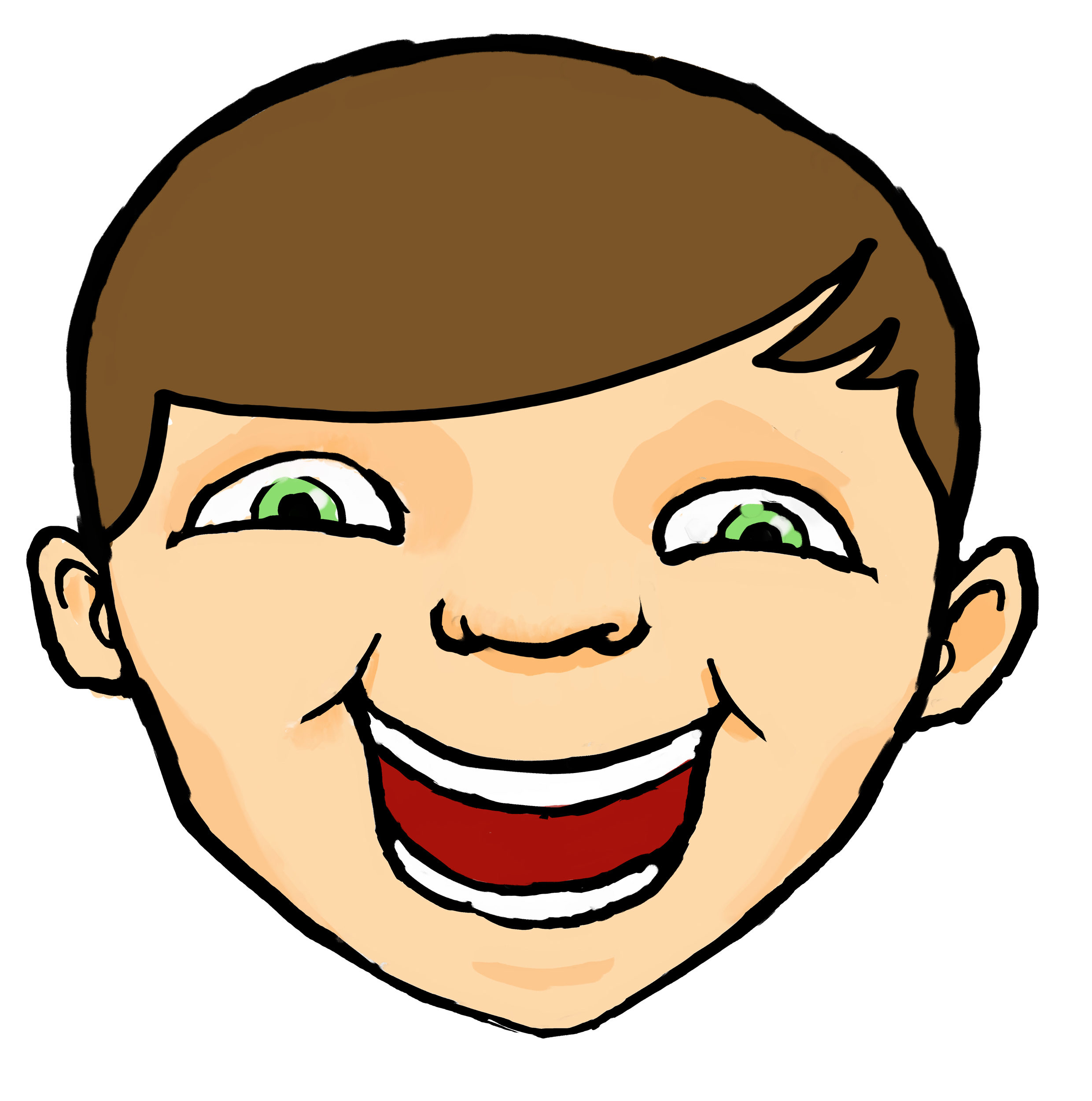 2480x2501 Freckles Clipart Happy Kid Face