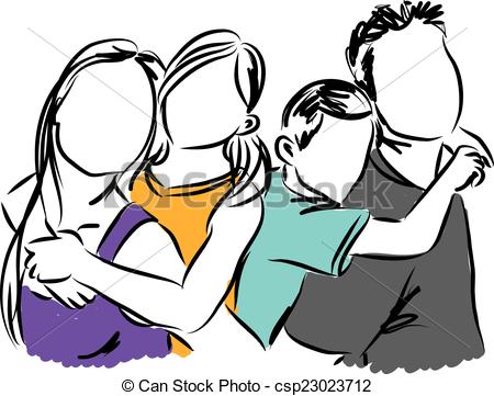 450x361 Happy Family Illustration Vector Clip Art