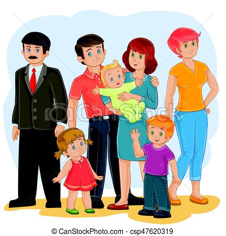 450x470 Vector Happy Family
