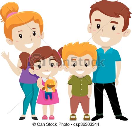 450x432 Vector Illustration Set Of Happy Family Eps Vector