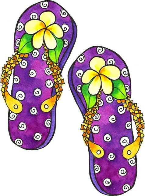 476x640 Happy Feet Flip Flops Summer Is Coming Aline Cards Digi Image
