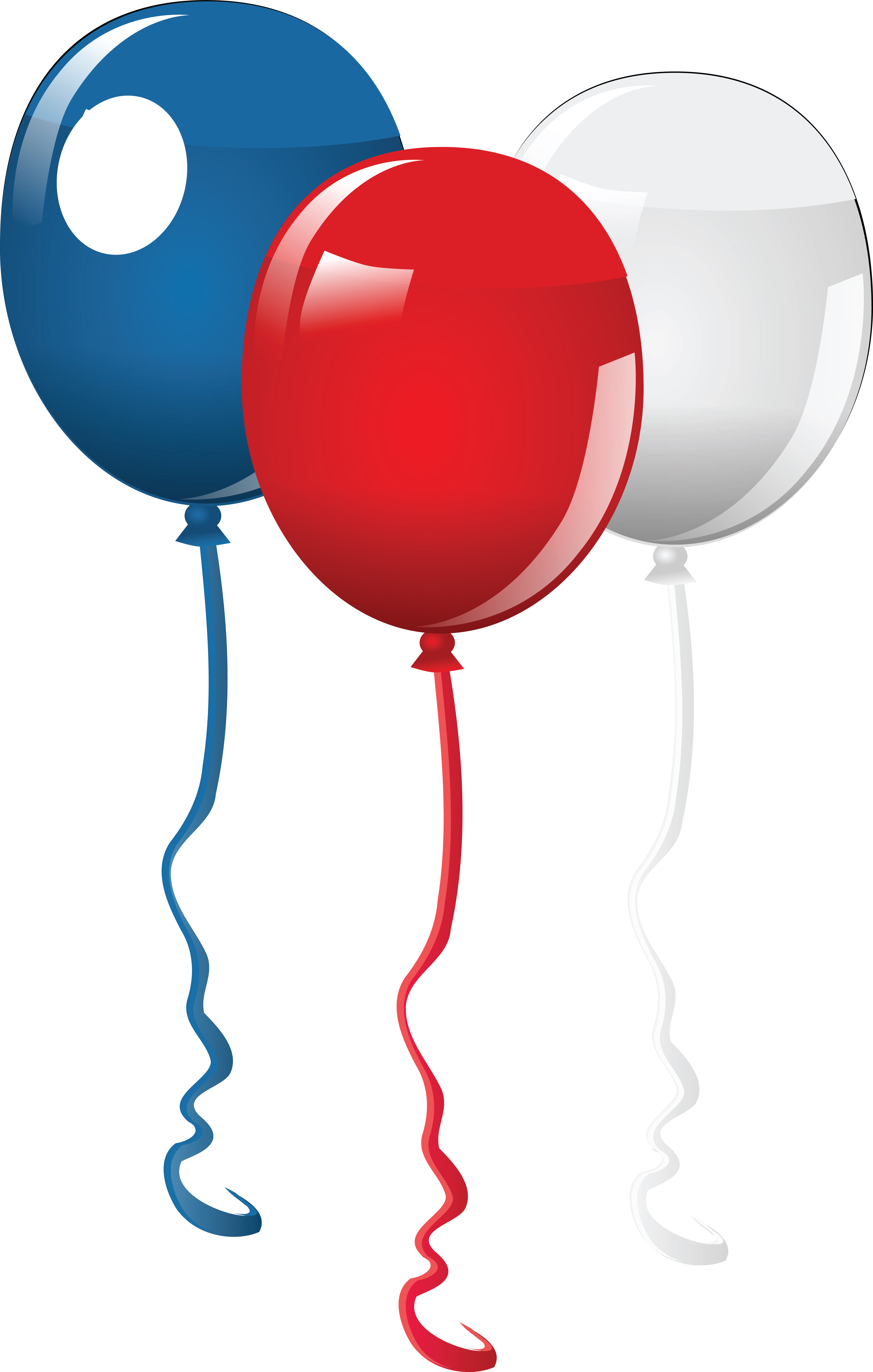 4000x6288 Free Clipart Of Fourth Of July Party Balloons