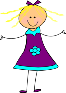 213x299 Happy Girl Purple Clip Art