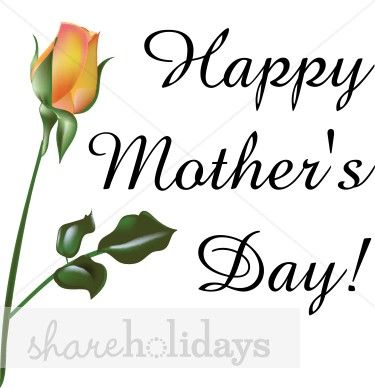 375x388 Happy Mother's Day Clip Art Black And White Pastel Bouquet