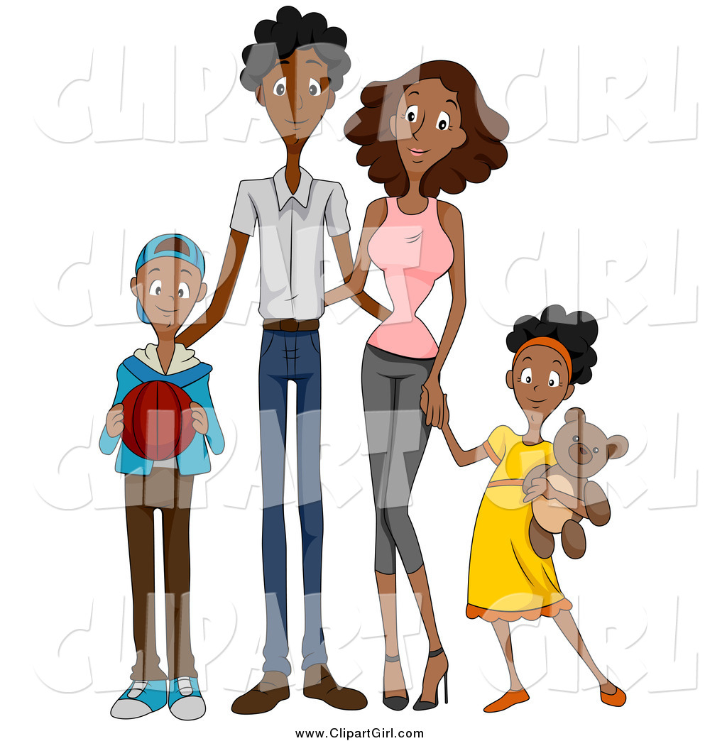 1024x1044 Happy Black Family Clipart