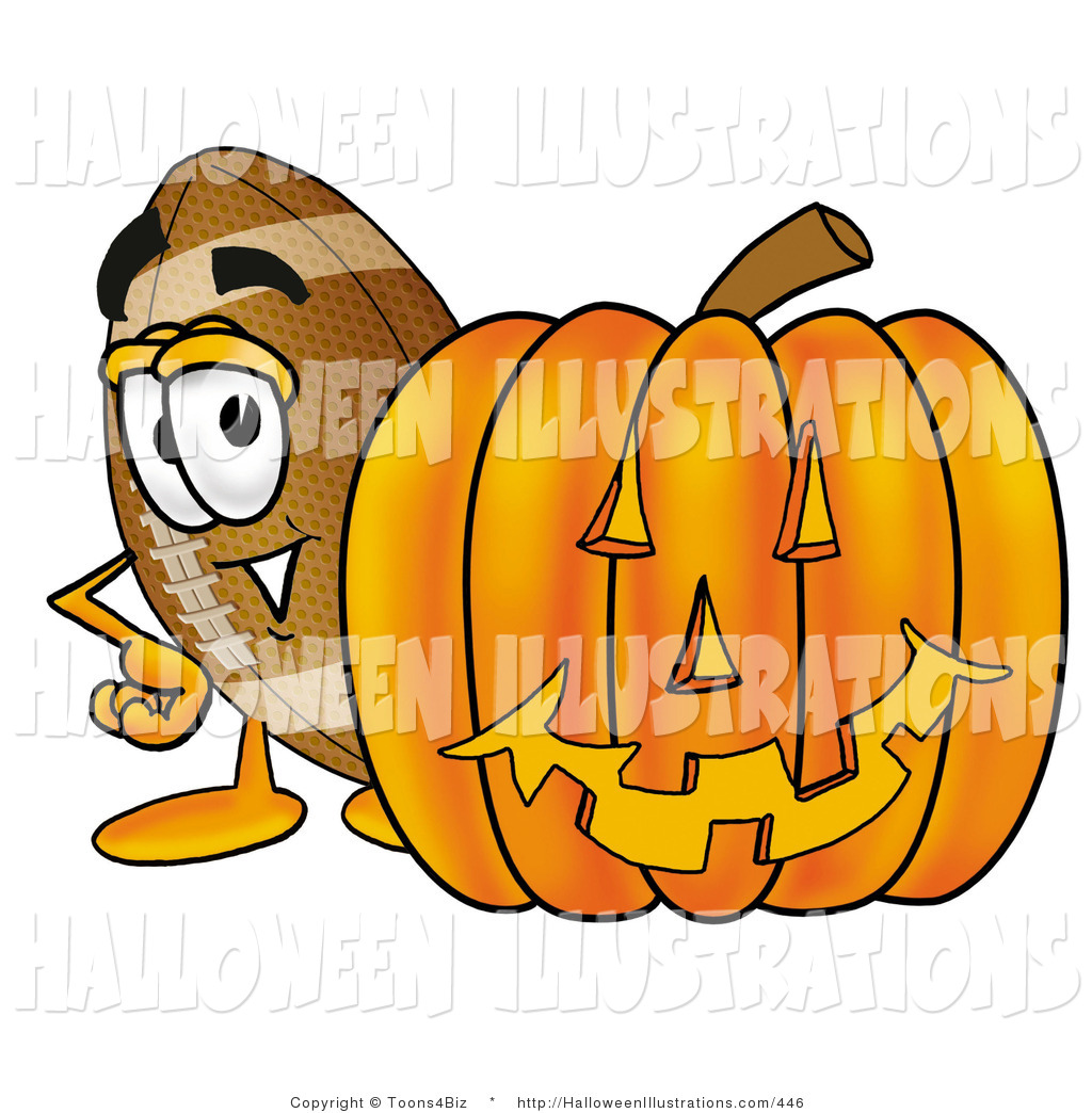 1024x1044 Halloween Clip Art Of A Happy Football Mascot Cartoon Character