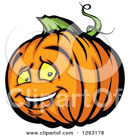 450x470 Clipart Of A Sad Halloween Pumpkin Character