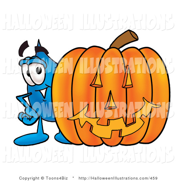 600x620 Halloween Clip Art Of A Happy Water Drop Mascot Cartoon Character