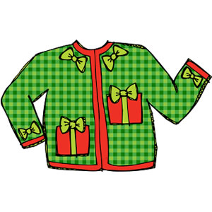 300x300 Ugly Christmas Sweater Clip Art Happy Holidays!