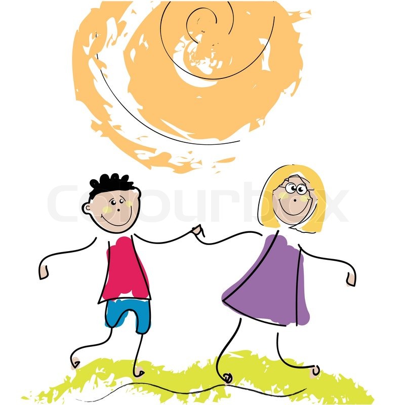 800x800 Happy Kids Illustration Clip Art Stock Vector Colourbox