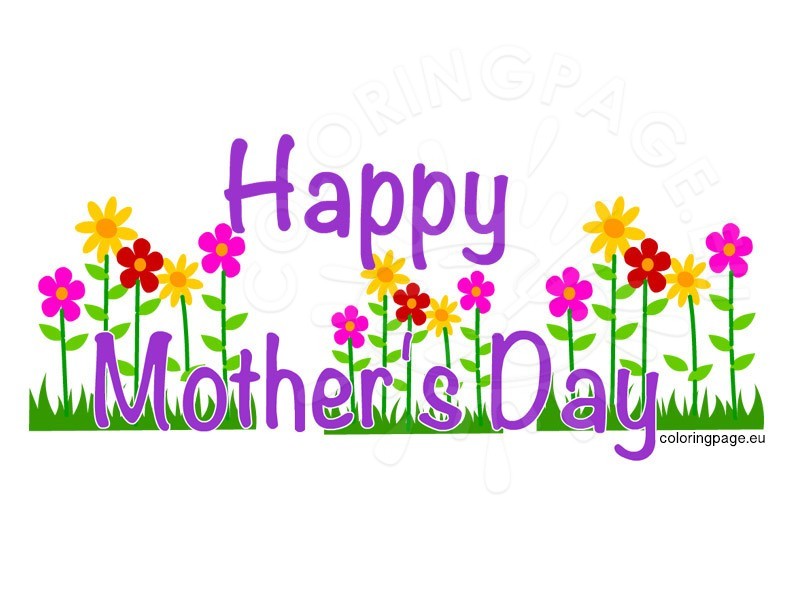 793x595 Happy Mother's Day Clip Art Coloring Page