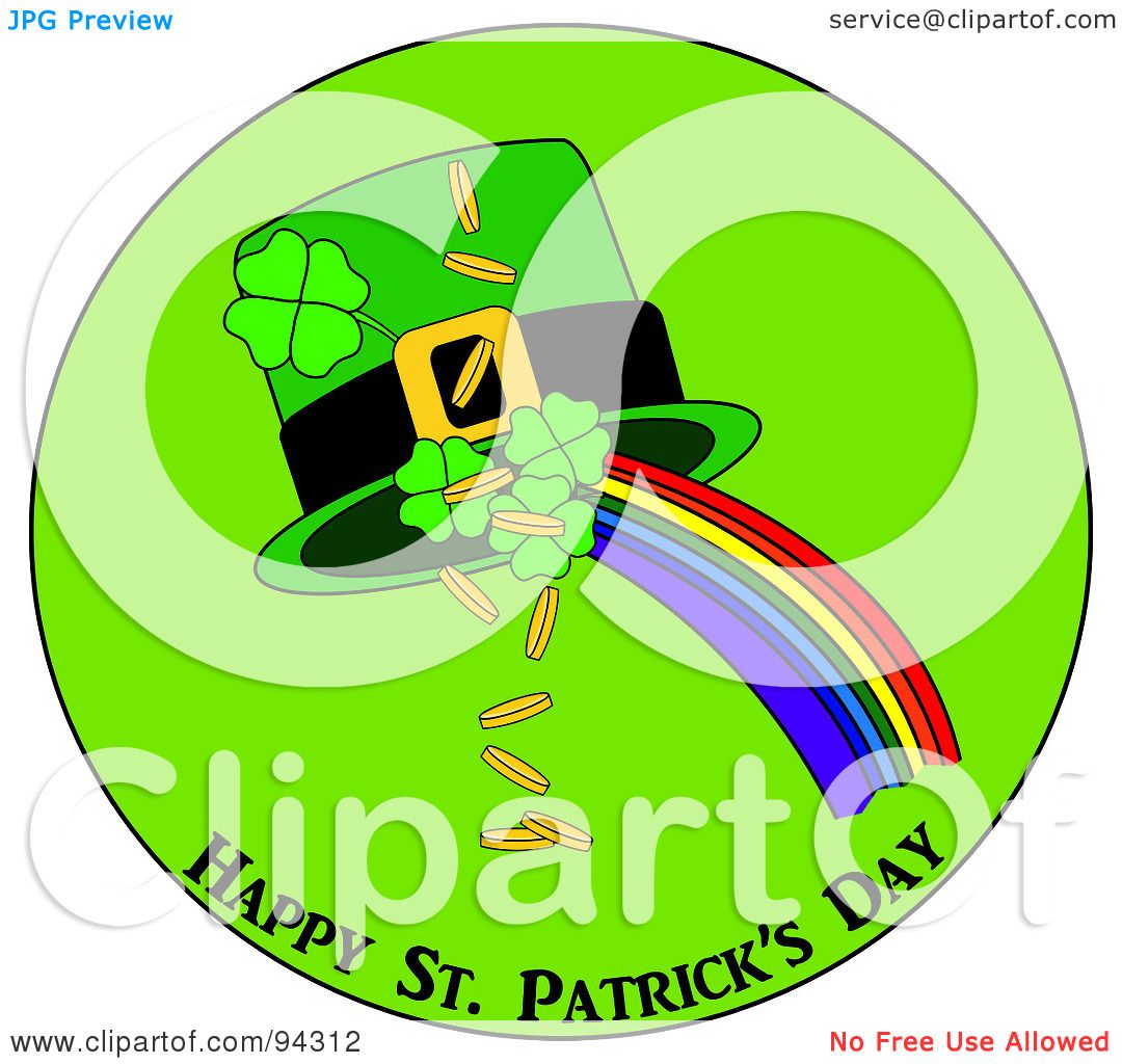 1080x1024 Royalty Free (Rf) Clipart Illustration Of A Happy St. Patrick'S