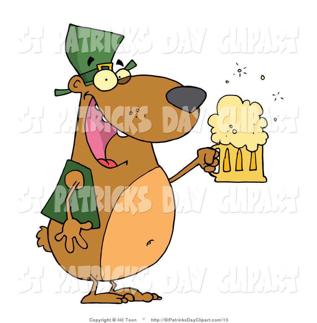 1024x1044 Clip Art Of A Happy And Intoxicated Smiling Bear In Green