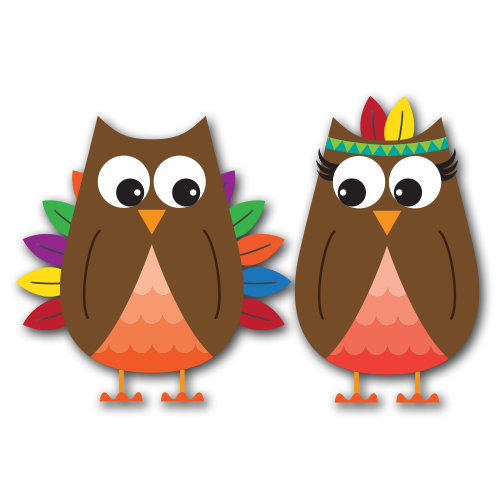 500x500 Happy Thanksgiving Owl Clip Art