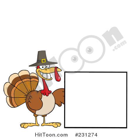 450x470 Turkey Holding Sign Clipart