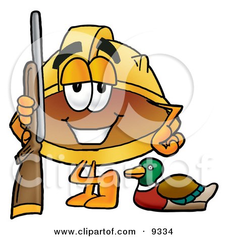 450x470 Clipart Picture Of A Hard Hat Mascot Cartoon Character Duck