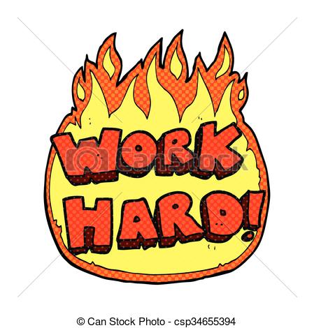 449x470 Freehand Drawn Cartoon Work Hard Symbol Eps Vectors