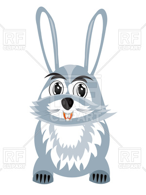 300x400 Happy Cartoon Hare Royalty Free Vector Clip Art Image