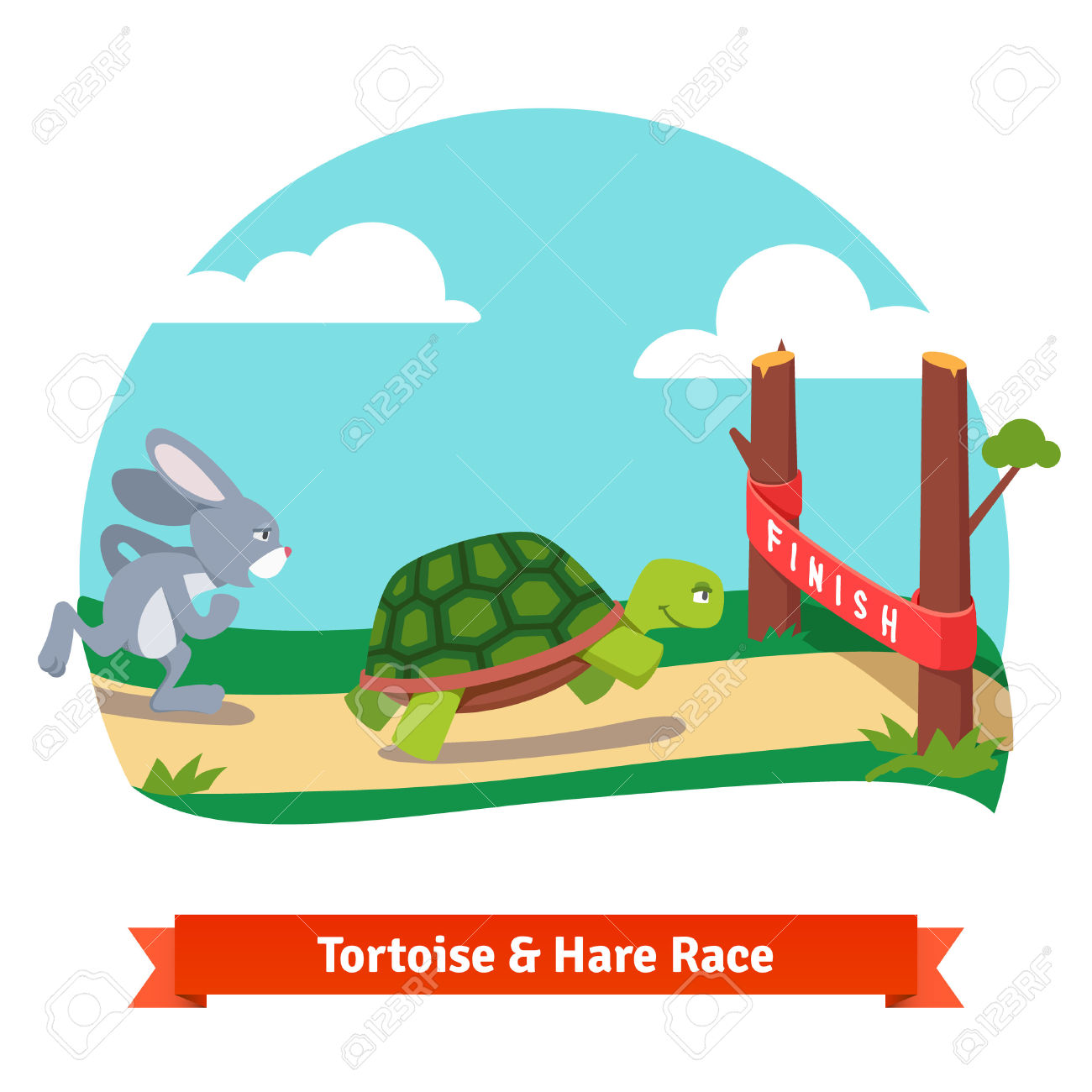 1300x1300 Rabbit And Turtle Clipart Amp Rabbit And Turtle Clip Art Images