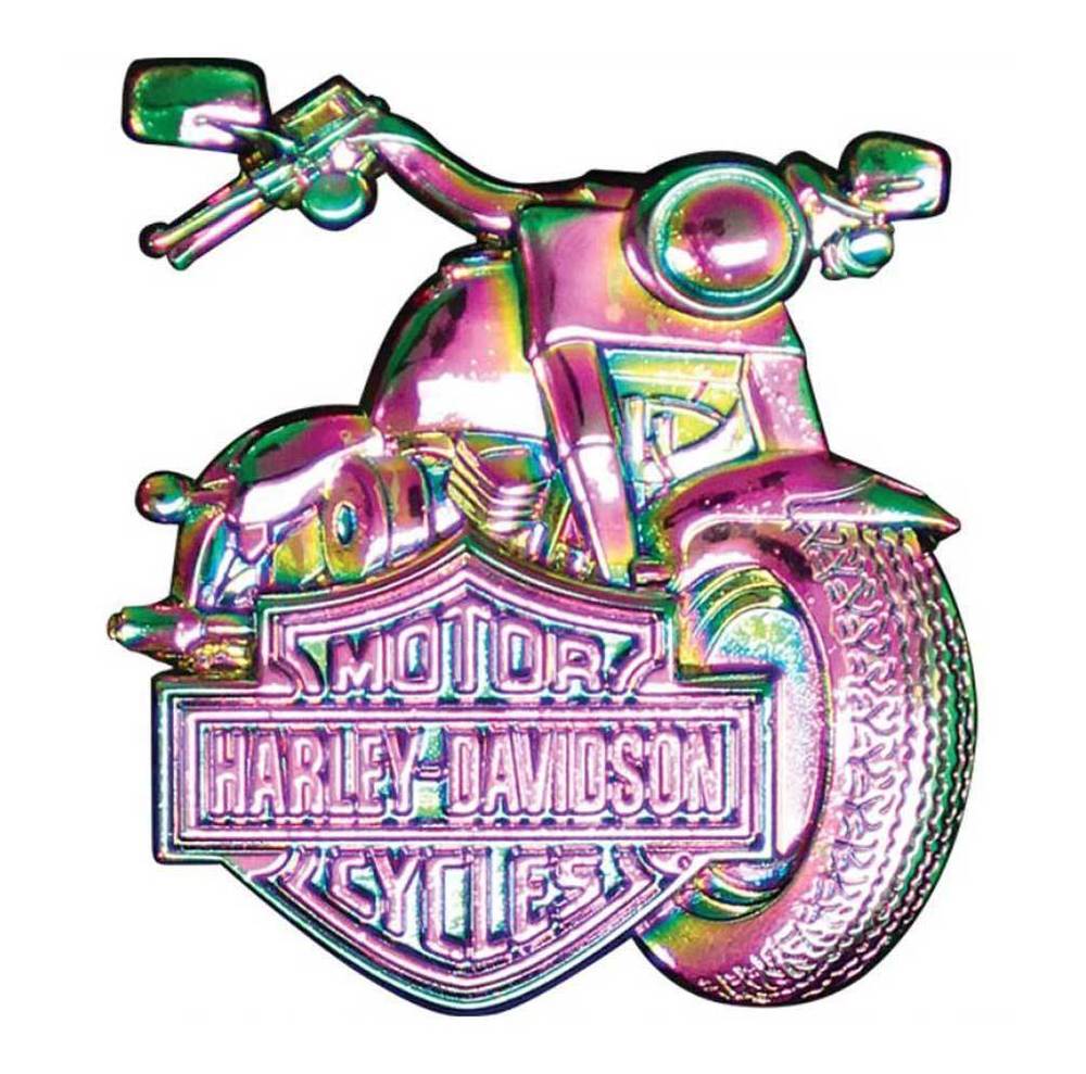 1000x989 Harley Davidson Psychedelic Motorcycle Pin, P145994 Rainbow Finish