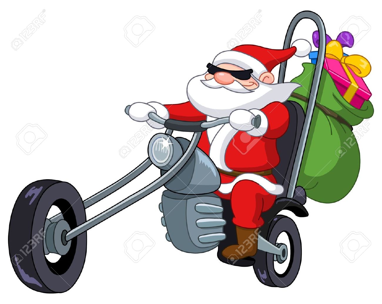 1300x1035 Santa On Motorcycle Clipart Images Collection