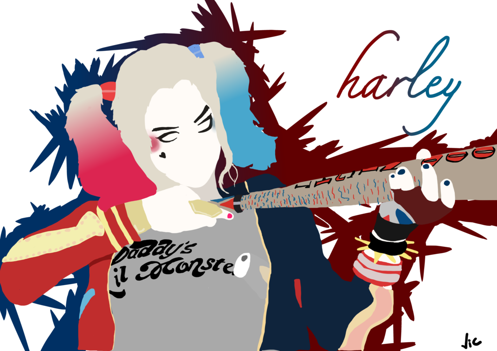 1024x724 Harley Quinn Minimalist By Victorabbe666