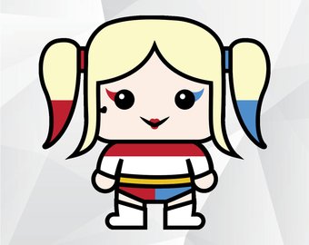 340x270 Harley Quinn Clipart Etsy