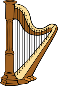 201x296 Classical Harp Clip Art