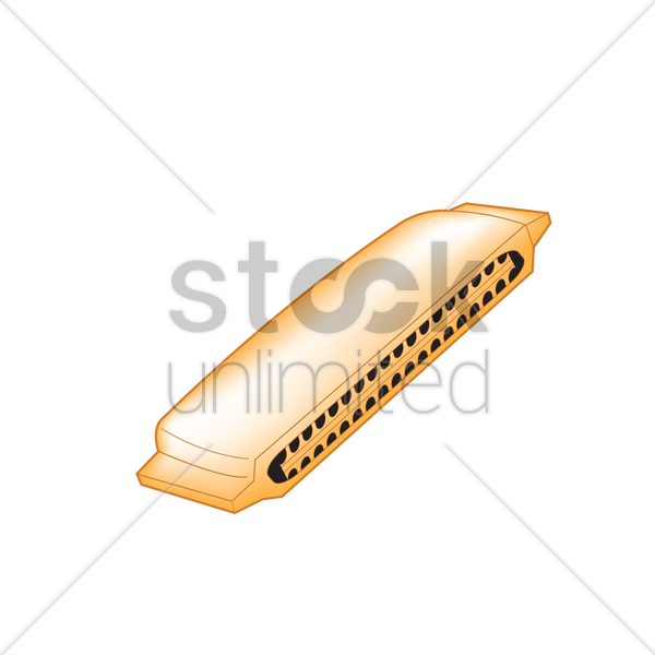 600x600 Free Harmonica Vector Image