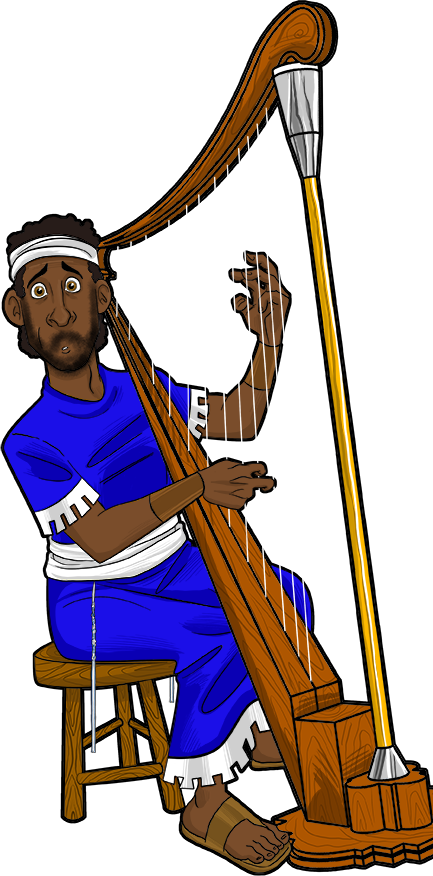 433x876 David Plays His Harp For King Saul. Bible Class Pictures