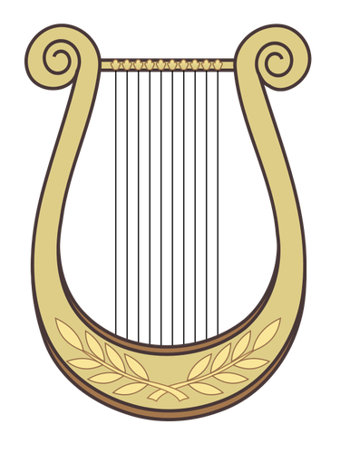 375x500 Harp With Decoration Vector Clip Art Public Domain Vectors