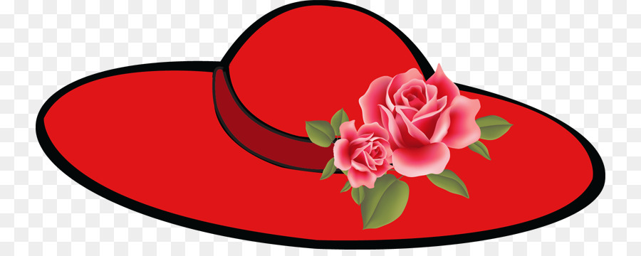 900x360 Red Hat Society Woman Cap Clip Art