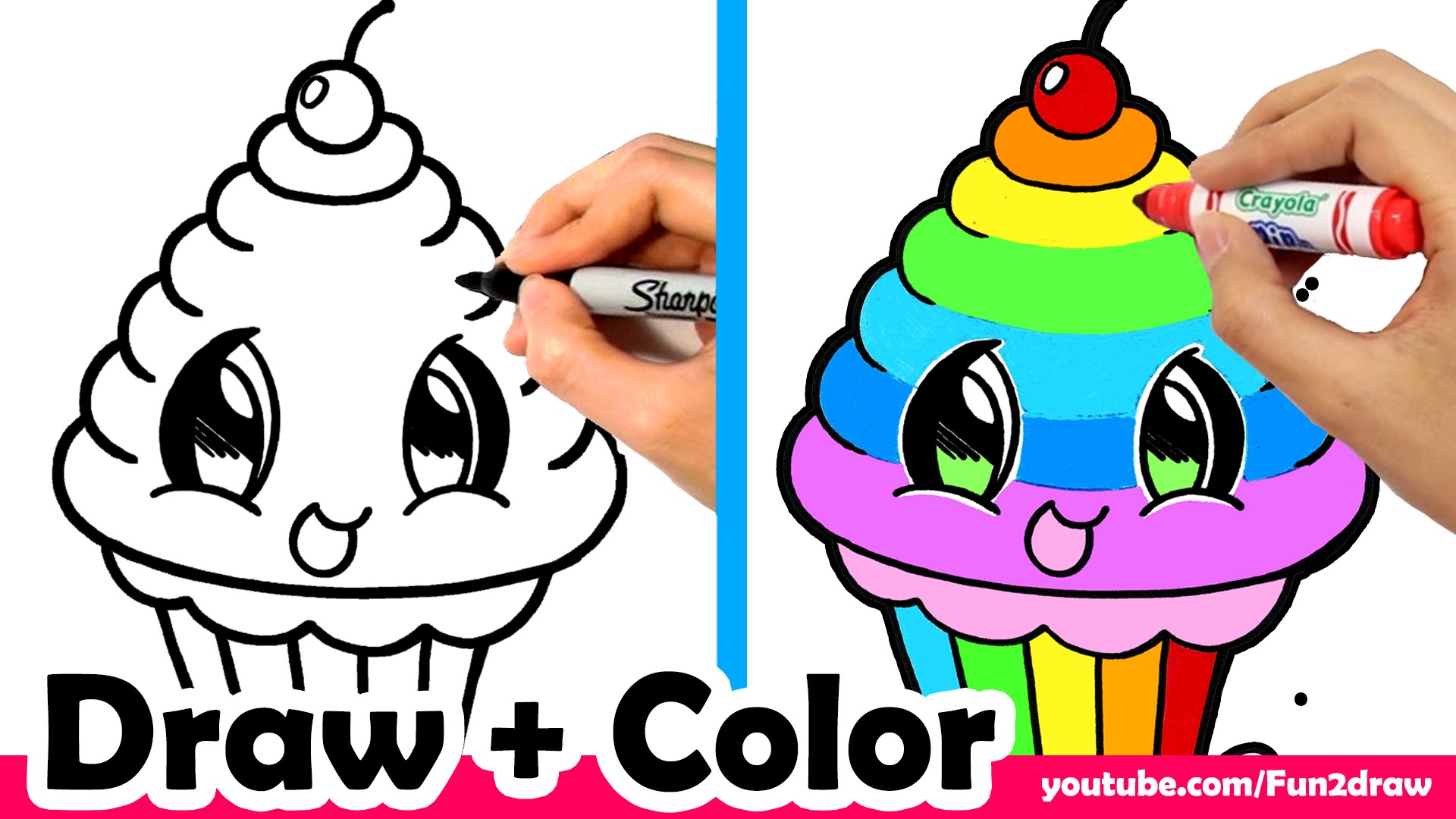 1920x1080 How To Draw A Rainbow Cupcake Cute + Easy Mei Yu