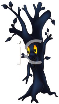 200x350 Haunted Trees Clipart