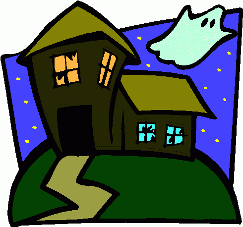 490x458 Haunted House Clipart 8