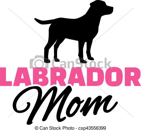 450x418 Labrador Mom With Dog Silhouette Eps Vectors