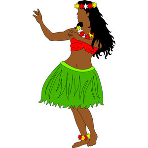 300x300 Hawaiian Hula Girl Clipart Clip