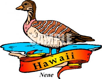 350x272 Royalty Free Clip Art Image The Nene, State Bird Of Hawaii