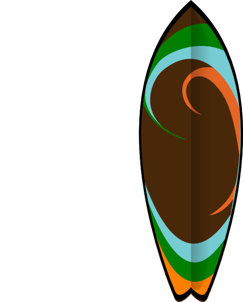 480x598 Surfboard Clipart Hawaiian