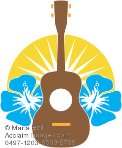247x300 Ukulele Hibiscus Clipart Image. Hawaiian Themed Stock Image