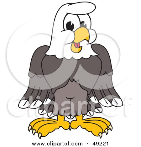 450x470 Royalty Free (Rf) Clipart Illustration Of A Bald Eagle Hawk