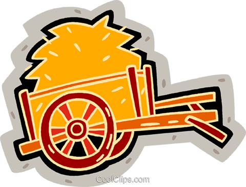 480x364 Hay Wagon Royalty Free Vector Clip Art Illustration Vc007592