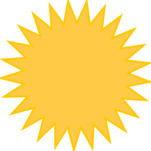 300x300 Golden Sun Yellow Clip Art