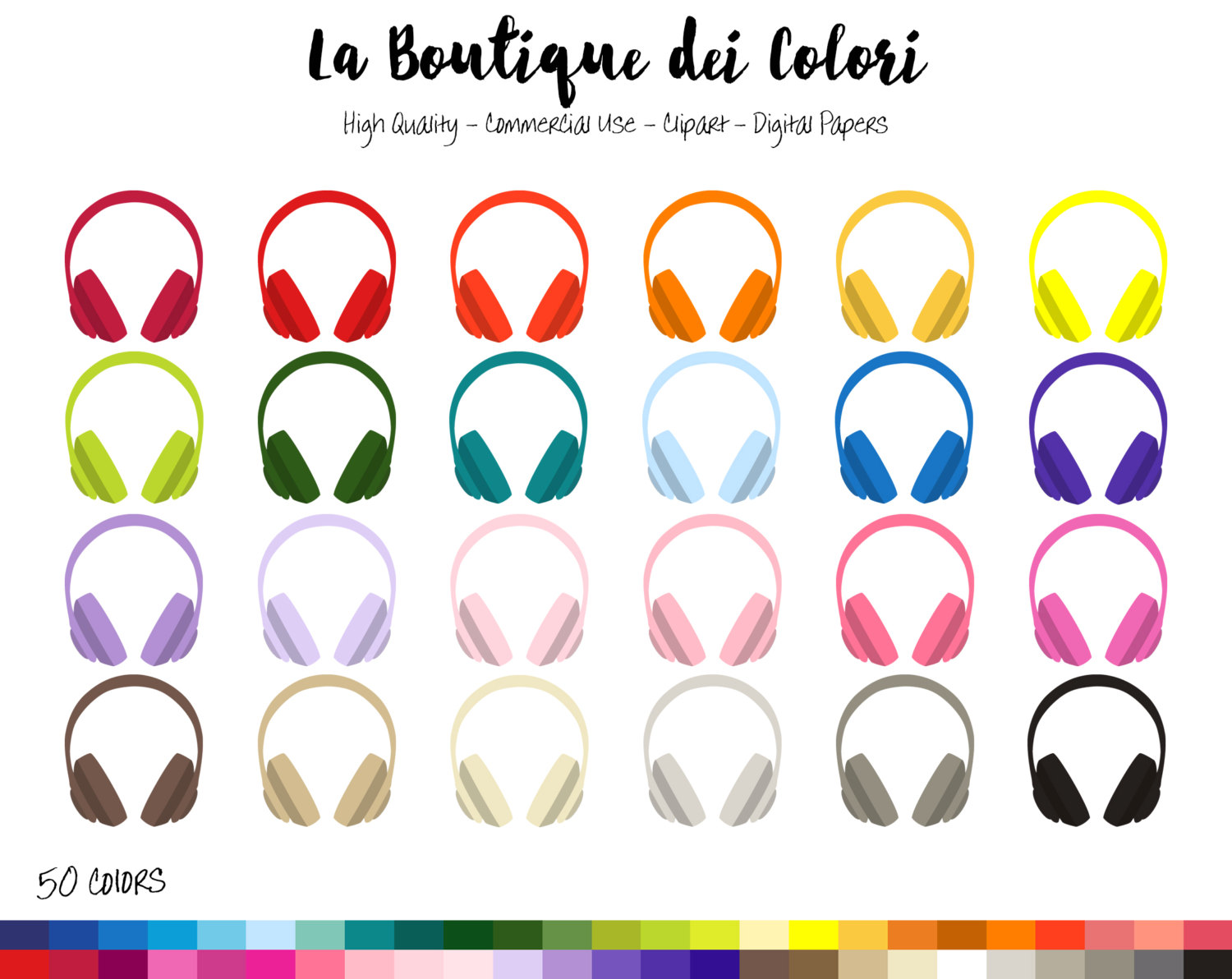 1500x1192 50 Rainbow Headphones Clip Art, Colorful Digital Illustrations Png